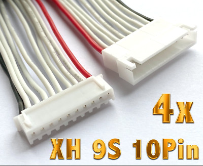 4x Lipo Akku Balancerkabel Verlängerung Ladekabel JST-XH 9s 10Pin 20cm 24AWG RC