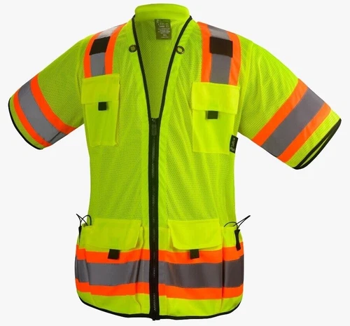 Crew Yellow Reflective High Visibility Class 3 Safety Vest - product listing photo