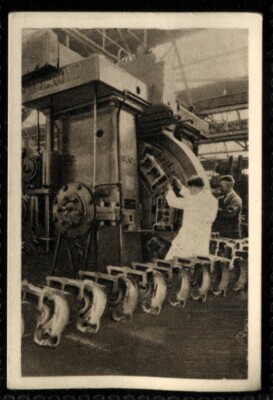 Tabakkarte, Express, Motorwagen wie es hergestellt wird, 1939, Fräsmaschinen, #8