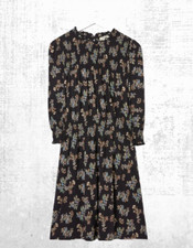 Womens Fat Face LS Krishan Craft Floral Jersey Dress in Black (A Bit Defect)