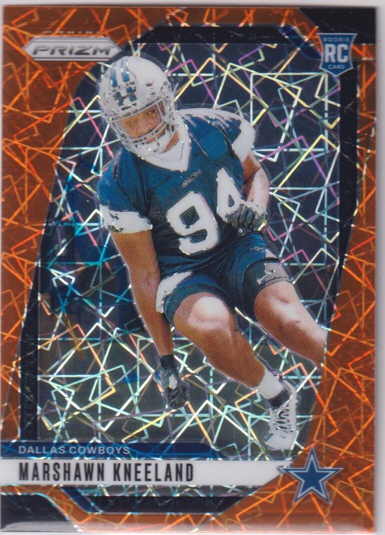 2024 Panini Prizm ORANGE LAZER Marshawn Kneeland ROOKIE #373 - Dallas Cowboys