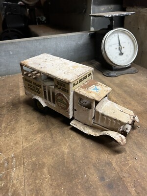 Antique Metalcraft Heinz Delivery Truck Pressed Steel Metal Tin Toy Parts USA