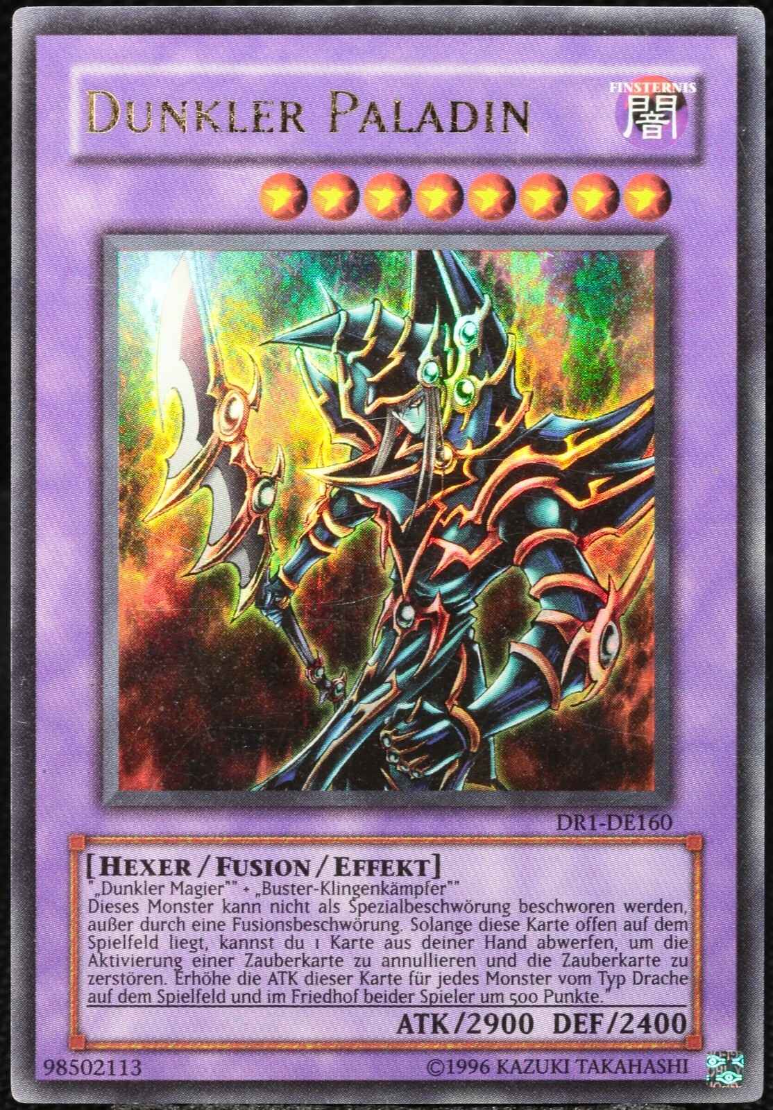 Yu-Gi-Oh Dark Paladin Ultra Rare DR1-DE160 OG Manga