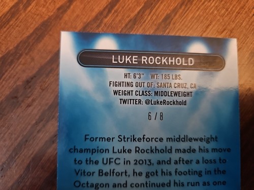 2015 Topps UFC High Impact Online Exclusive Red Parallel Card #6/8 Luke Rockhold - Picture 7 of 7