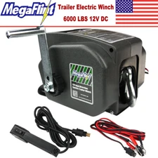 12V 6000LBS Electric Winch Portable Remote Control Trailer Winch for Boat Truck