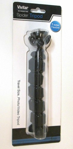Vivitar VIV-SP-6 7" Mini Flexible Spider Tripod for Camera Photography Pictures