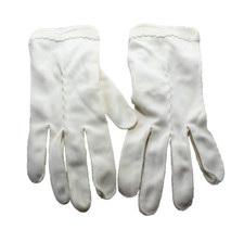 Womens Dress Gloves White Size Large Nylon