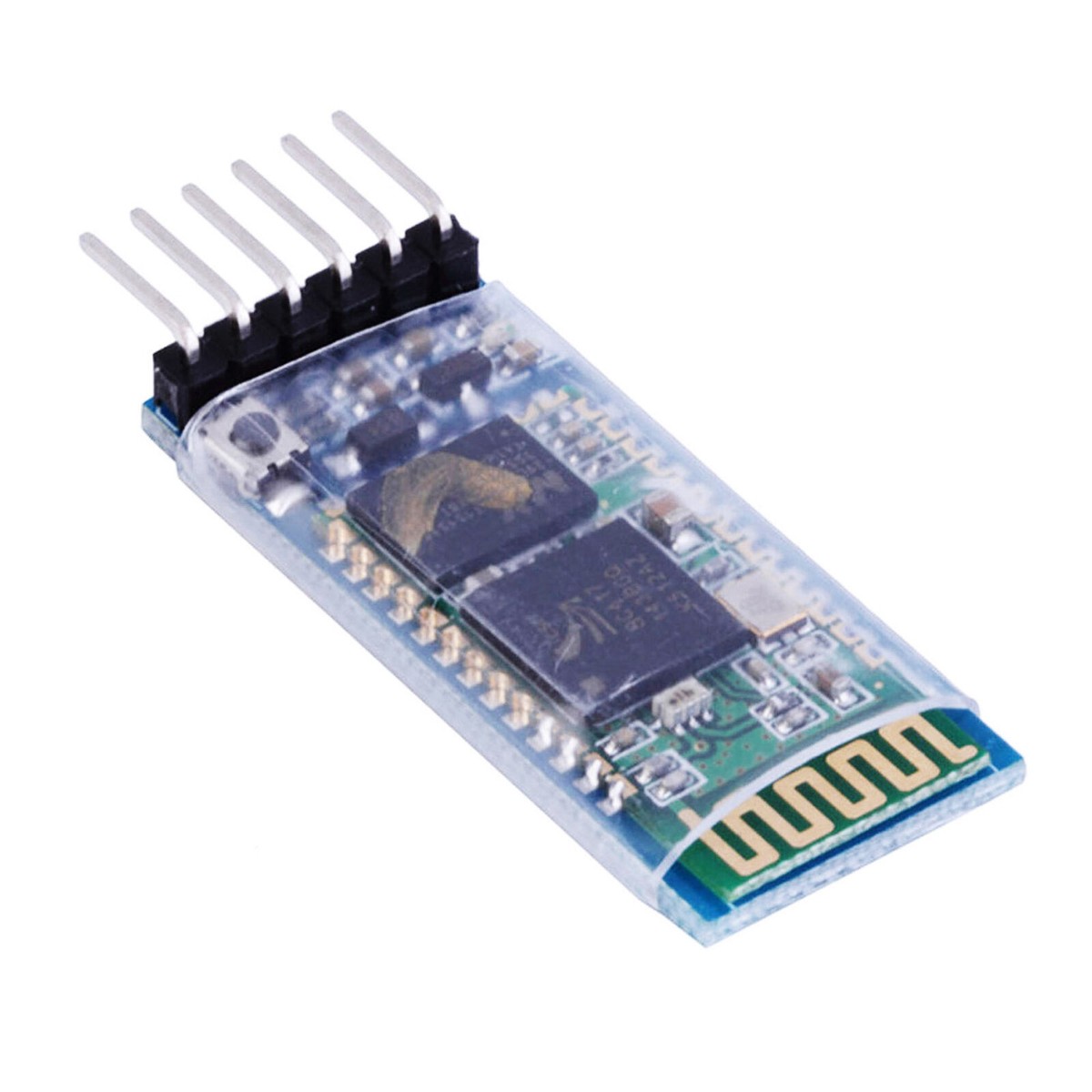 MERQC HC-05 Wireless Bluetooth RF Transceiver Module – Master/Slave 6-Pin Serial Port Communication For Arduino, GPS, Meter Reading (V2.0, 9600 Baud)