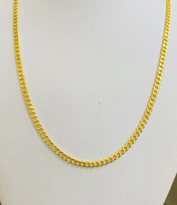 Gold Cuban Link Chain 24k Pure 24k Solid Gold Beautiful Cuban Link