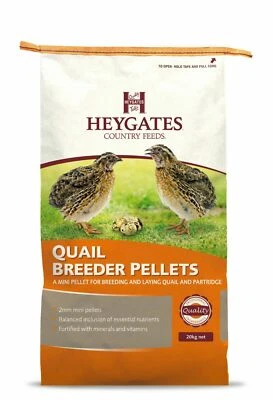 Heygates Quail & Partridge Layers / Breeder Pellets Feed 20kg 2mm Micro Pellet