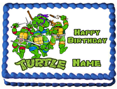 TEENAGE MUTANT NINJA TURTLES  Edible Cake topper image Decoration