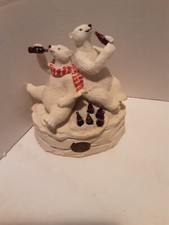 1994 Coca-Cola Herritage Collection Polar Bear and Friends Musical Figurine