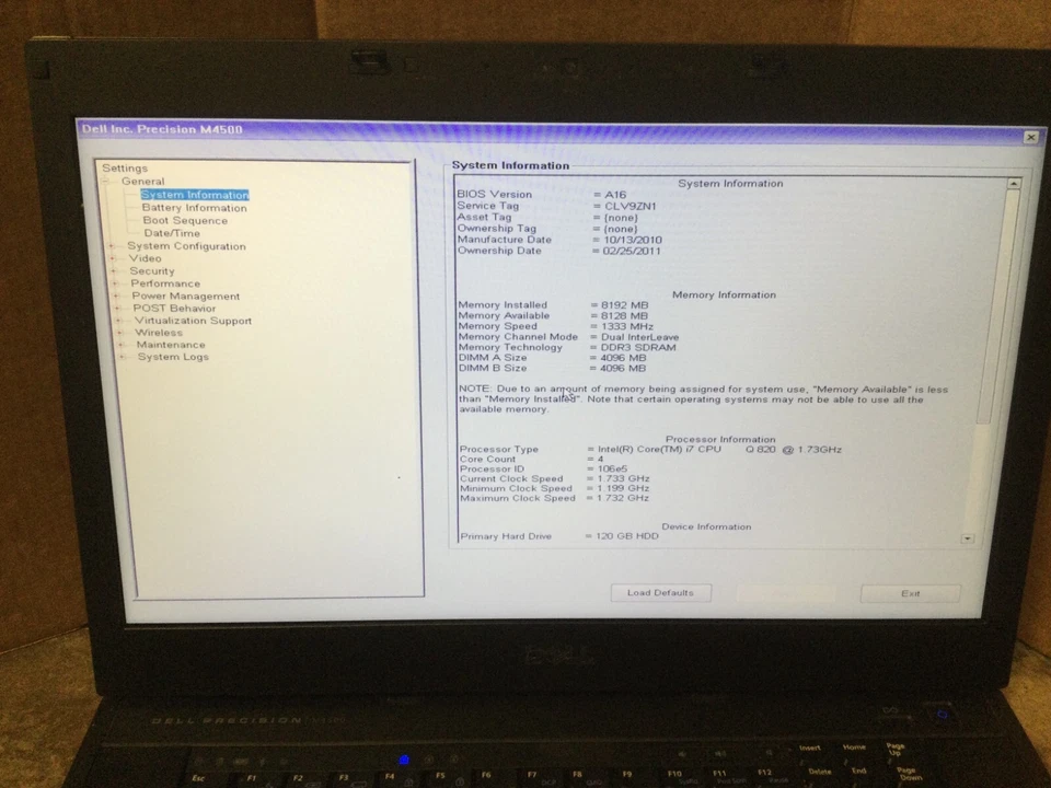 Dell Precision M4500 15.7" Intel Core i7-620M CPU/8GB/128GB SSD/Quadro/Win 10 - Image 3 of 4