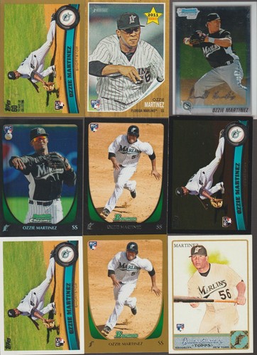 Ozzie Martinez Lot 40 Baseballkarten 9 verschiedene Marlins Puerto Rico