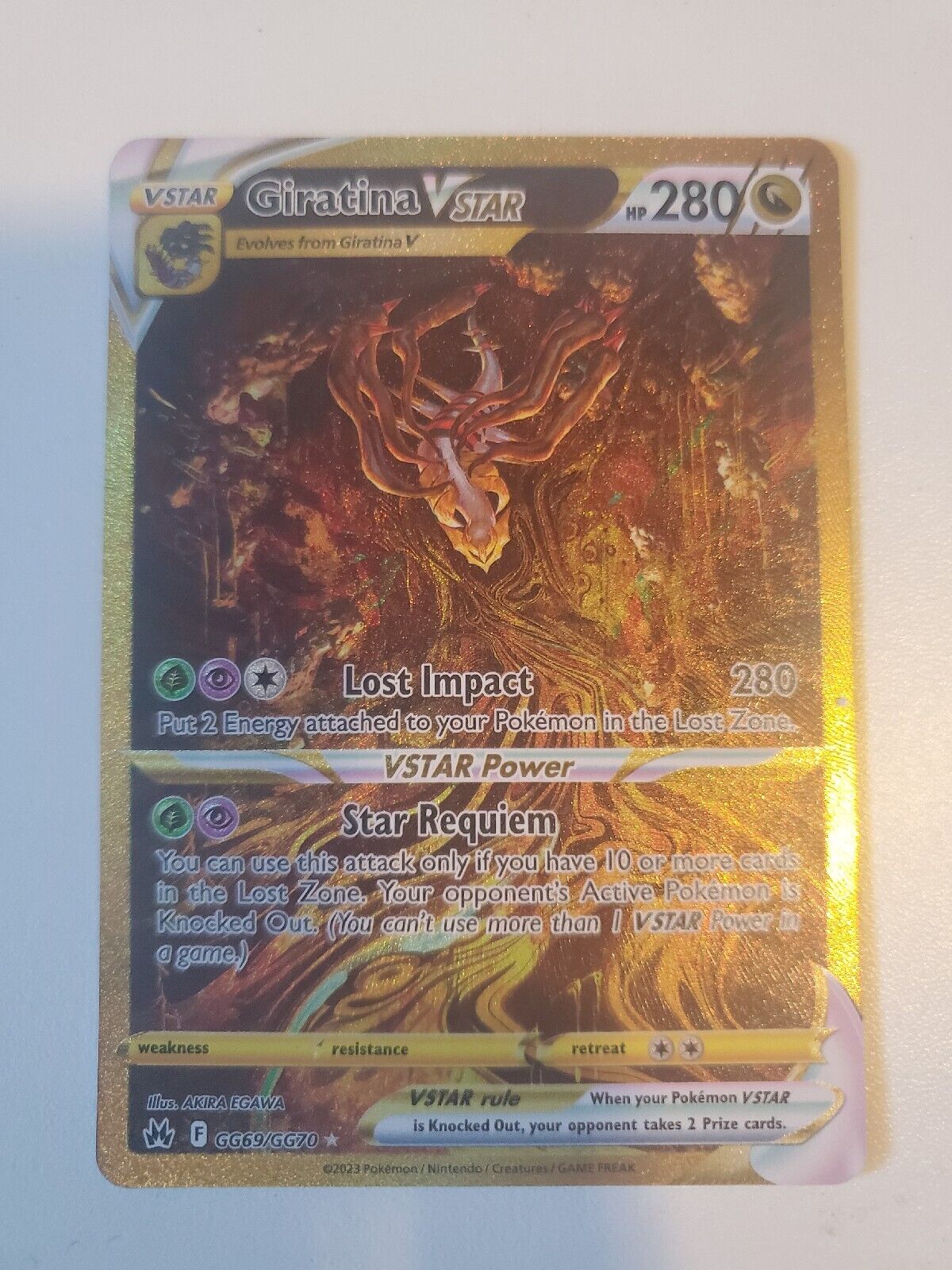 Card Pokémon Giratina-v-astro (gg69/gg70) V-star Original