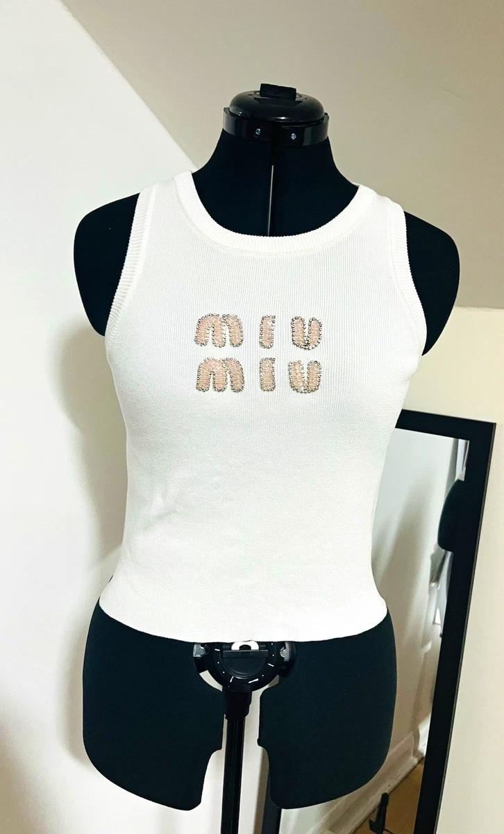 MIU MIU vintage tanktop ミュウミュウ 黒 タンクトップ Miu Miu logo