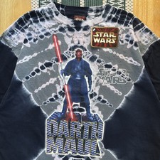 Vintage 1999 Darth Maul Star Wars Movie Promo T-Shirt Large Tie Dye Deadstock