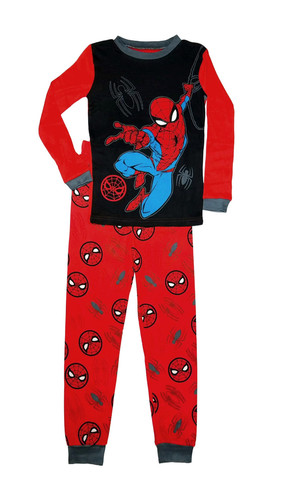 Spider-Man Boy's 2-Piece Character Superhero Spidey Pajama Set, Size L 10-12