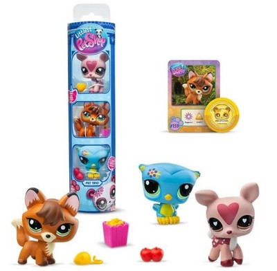 Littlest Pet Shop Trio In Tube (Series 3) Pets 3 Pack Figures - USA