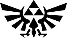 Legend Of Zelda Hyrule Crest Triforce Decal Sticker Window Car Laptop Vinyl Game