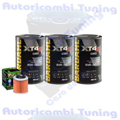 Wartungsset Öl Bardahl XT4S 5W30 + Filter Für Jawa 650 Dakar 2005>2008