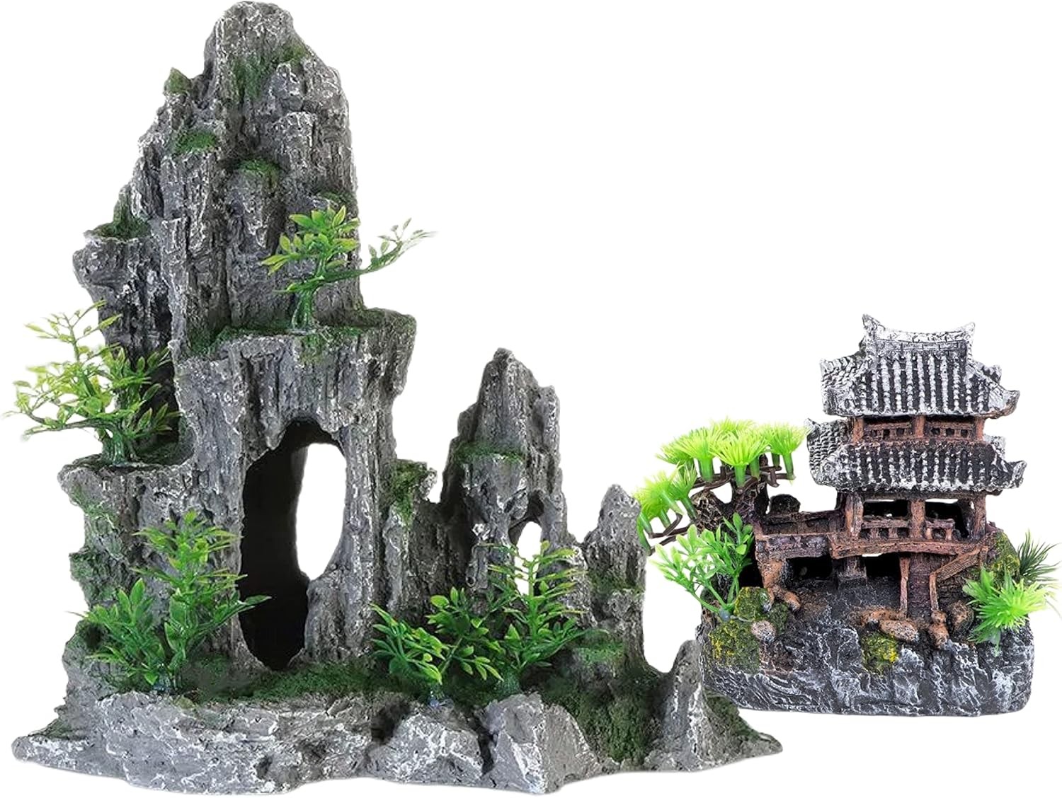 Large Ancient Temple Aquarium Decoration Kit