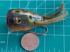 VTG Creek Chub Surface Dingbat TOPWATER Fishing Lure WOOD GLASS EYES FROG CCBC A