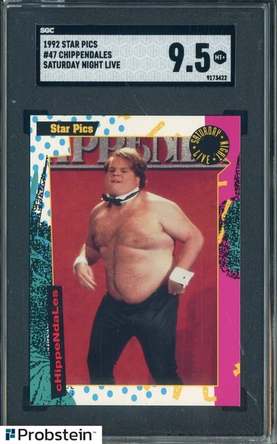 1992 Star Pics Saturday Night Live #47 Chippendales Chris Farley RC SGC 9.5
