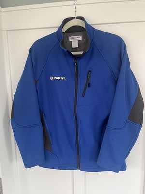 Menards Store Employee Work Uniform Jacket MENS Blue Black Full Zip SIZE Large