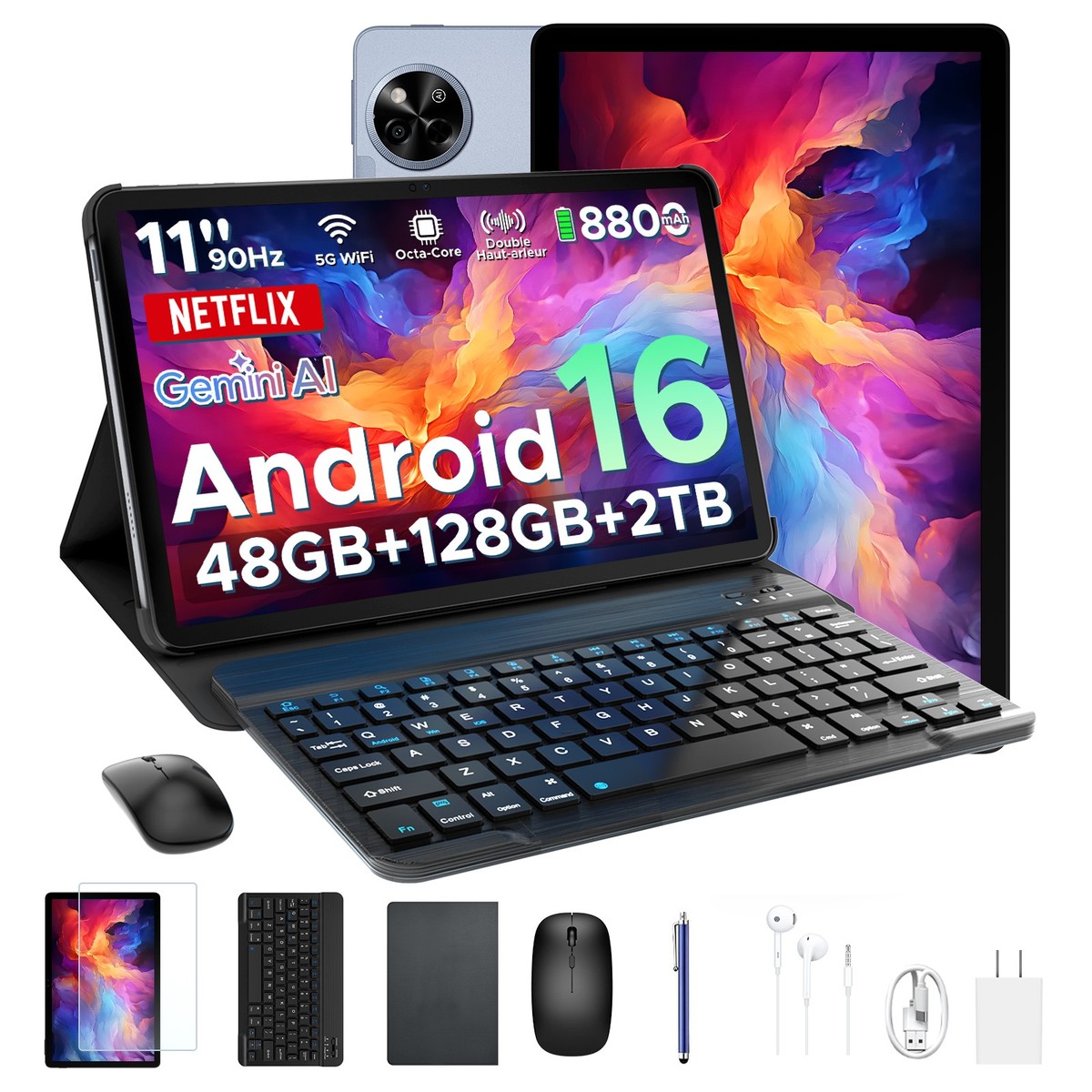 AORLYM P11 Android 16 Tablet 48GB+128GB 8800mAh 11 Inch 5G WiFi