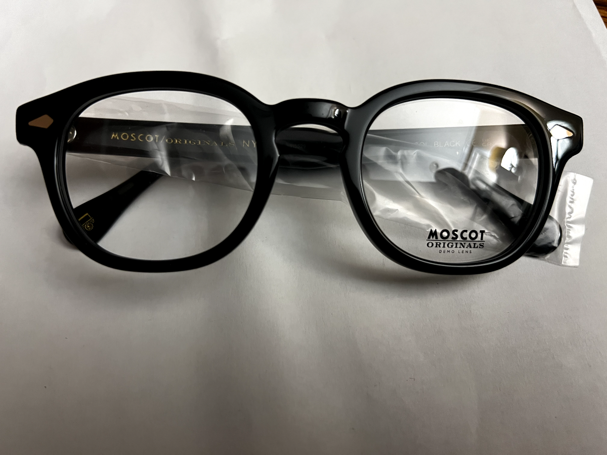 NEW MOSCOT LEMTOSH Glasses Black frame Clear lens 49-24-145 w/Case