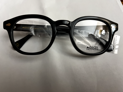 NEW MOSCOT LEMTOSH Glasses Black frame Clear lens 49-24-145 w/Case