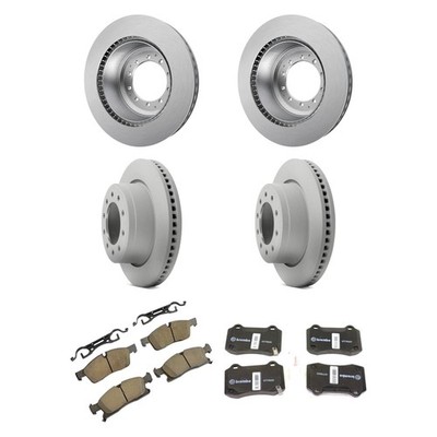 For Jeep Grand Cherokee 15-17 Mopar Front & Rear Brake Kit w Semi-Metallic Pads
