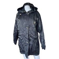 Vintage Metropolitan Utility Jacket Hooded Lace Up Adult Size Large L