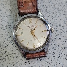 Runs Fast Vintage Precimax 17 Jewels Incabloc 8334 Anti Magnetic Mens Watch