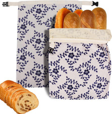 Reusable Beeswax Bread Bags, Reusable Bread Bags for Homemade Sourdough Bread, L