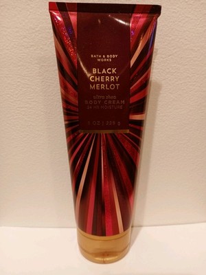 Bath and Body Works Black Cherry Merlot Ultra Shea Body Cream 8 oz Brand New 