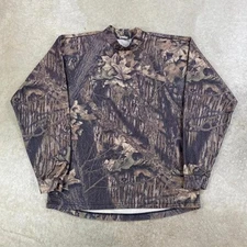 Vintage Columbia Real Tree Camo Shirt Size XL Brown Long Sleeve Fleece Grunge
