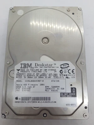 IBM IDE FESTPLATTE 61,5GB IC35L060AVER07-0 3,5 ZOLL #FP4986 - Bild 1 von 3