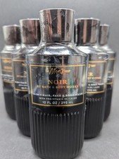 Qty 6 Bath Body Works NOIR Body Wash Shower Gel Shampoo 10oz Men's Shop