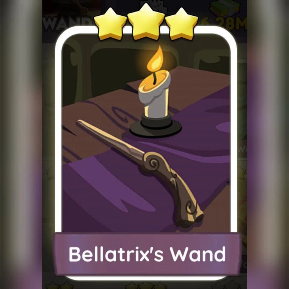 1 x Bellatrix's Wand sticker (⭐⭐) set 7 - Mono_poly_ Go sticker (Fast sending)