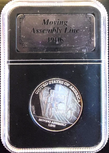 1960-S Moving Assembly Line Bullion American History-0.999 Silver 1/2 Oz Coin