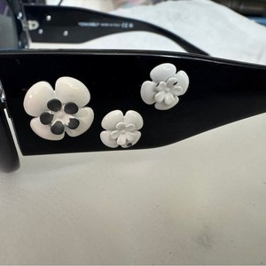 CHANEL Black white Camelia flowers Sunglasses RX for prescription CHANEL Flower Black Sunglasses for Women | eBay main image 3