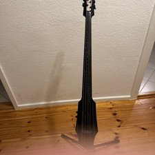 NS Design WAV4-CO-BK Black Gloss Cello, elektrisches Cello mit Tasche, Bogen, St