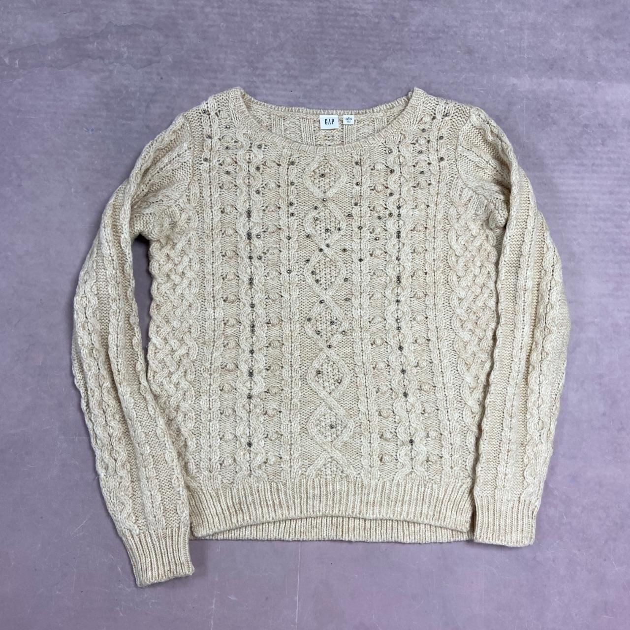 Gap Knitted Jumper Cable Knit Patterned Sweater W… - image 1