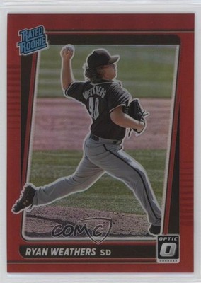 2021 Panini Donruss Optic Rated Red Prizm /60 Ryan Weathers #87 Rookie RC 0q3