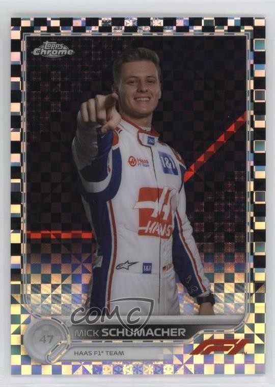 2022 Chrome Formula 1 F1 Racers Checker Flag Refractor Mick Schumacher #69 03mh