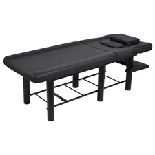 Metal Frame Massage Table Stationary Massage Bed 72" L 28" W for Spa Footmassage