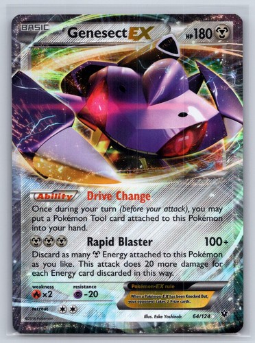 Genesect EX 64/124 Fates Collide EX Rare Holo Pokemon