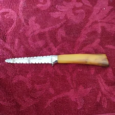 Vintage Bakelite Frontier Forge Serrated Grapefruit Knife Stainless Steel
